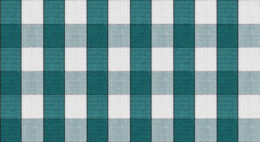 Geleneksel ekose desenli mavi ve beyaz kareli tekstil. Giysiler, döşemeler ve kırsal iç temalar için mükemmel..