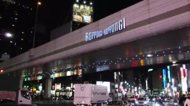 November 02, 2022: Japan, the world-famous Roppongi intersection in Tokyo, where the night view shines brilliantly and the cityscape is refreshing