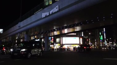 November 02, 2022: Japan, the world-famous Roppongi intersection in Tokyo, where the night view shines brilliantly and the cityscape is refreshing