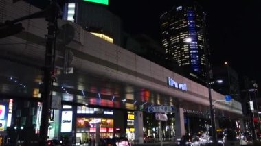 November 02, 2022: Japan, the world-famous Roppongi intersection in Tokyo, where the night view shines brilliantly and the cityscape is refreshing