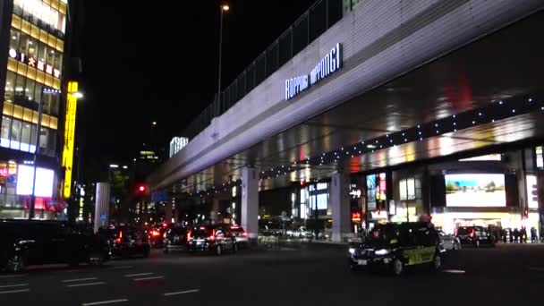 November 2022 Japan World Famous Roppongi Intersection Tokyo Night View — Stock video
