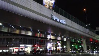 November 02, 2022: Japan, the world-famous Roppongi intersection in Tokyo, where the night view shines brilliantly and the cityscape is refreshing