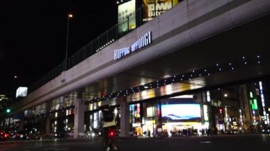 November 02, 2022: Japan, the world-famous Roppongi intersection in Tokyo, where the night view shines brilliantly and the cityscape is refreshing