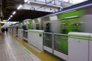 November 29, 2011; Security measures for automatic safety gates installed on commuter train platforms, Tokyo, Japan