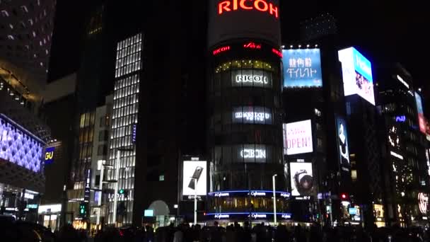 Novembre 2022 Tokyo Japon Vue Nuit Élégante Magnifique Sur Ginza — Video