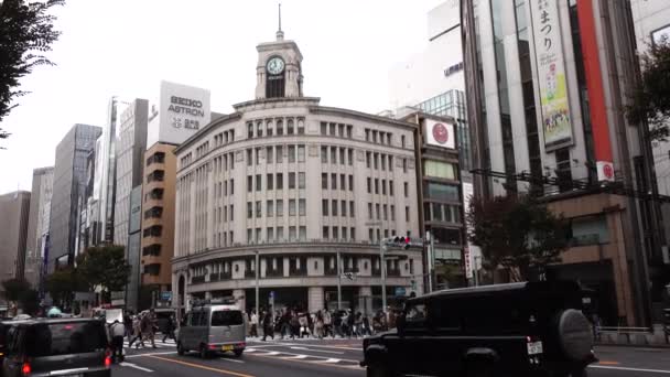 November 2022 Tokyo Japan Ginza Luxury Shopping Mall District Harumi — Stockvideo