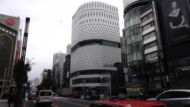 Novembre 2022 Tokyo Giappone Quartiere Dei Centri Commerciali Lusso Ginza — Video Stock
