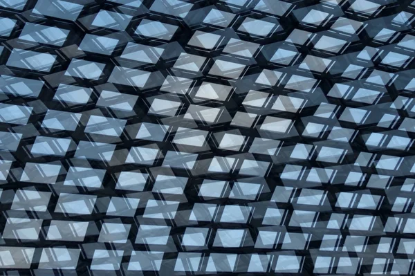     Sophisticated modern architecture, design arc double image beams of the ceiling atrium                           