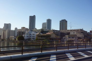 Tokyo Japan, modern and stylish design buildings in the city, modern city highway