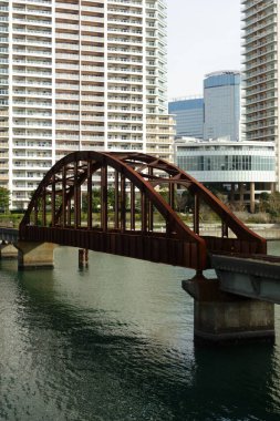 Tokyo Japan Waterfront, Abandoned Railway, Abandoned Railway Bridge Distant View