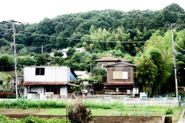 Rural life community, old house in traditional Japanese village