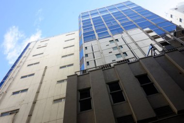 Tokyo Japonya 'daki modern bina, şık ve kenar mahalle.