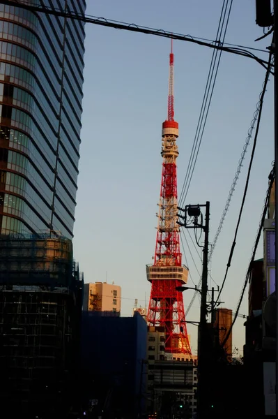 Tokyo Japan Tokyo Tower Colorful Color Fashionable Design Distant Landscape — Stock Photo, Image