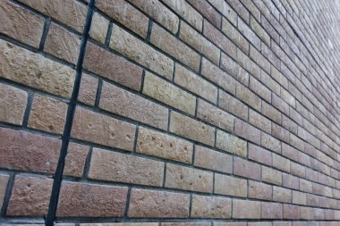 Perspektifli eski tuğla duvarın arkaplan deseni