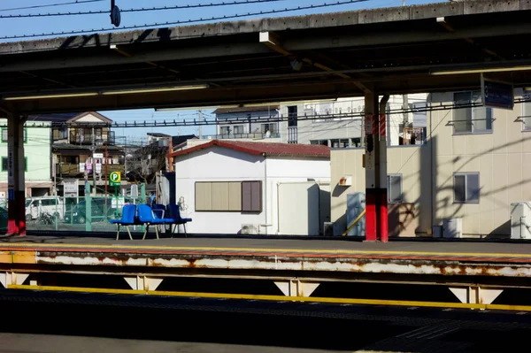 December 2022 Japanse Spoorlijn Tobu Railway Nikko Line Nabij Platform — Stockfoto