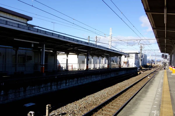 2022 December Japán Vasútvonal Tobu Railway Nikko Line Shimoimaichi Pályaudvar — Stock Fotó