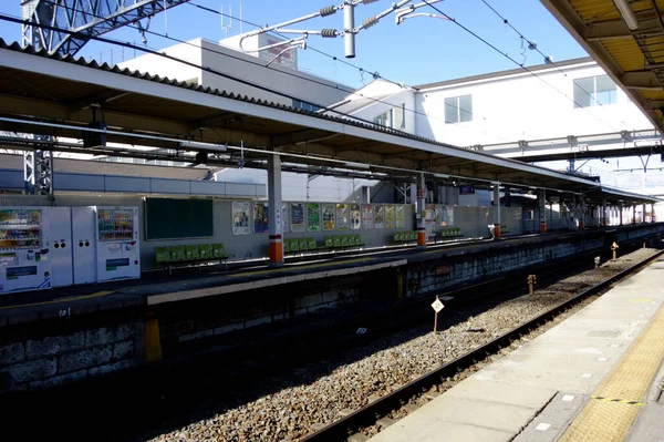 Aralık 2022 Japon Demiryolu Tobu Demiryolu Nikko Hattı Shimoimaichi Stasyonu — Stok fotoğraf