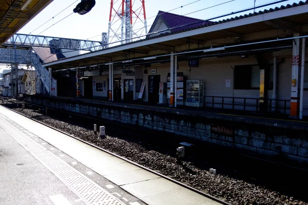 Грудня 2022 Японська Залізниця Лінія Тобу Нікко Біля Платформи Біля — стокове фото
