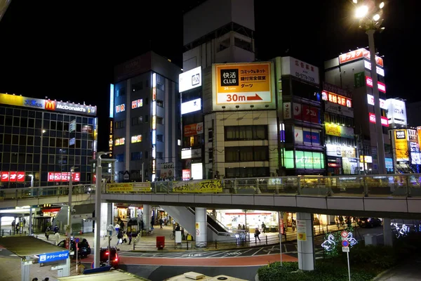 Τόκιο Ιαπωνία Δεκεμβρίου 2022 Kitasenju Τόκιο Γεμάτο Διάφορες Γραμμές Και — Φωτογραφία Αρχείου