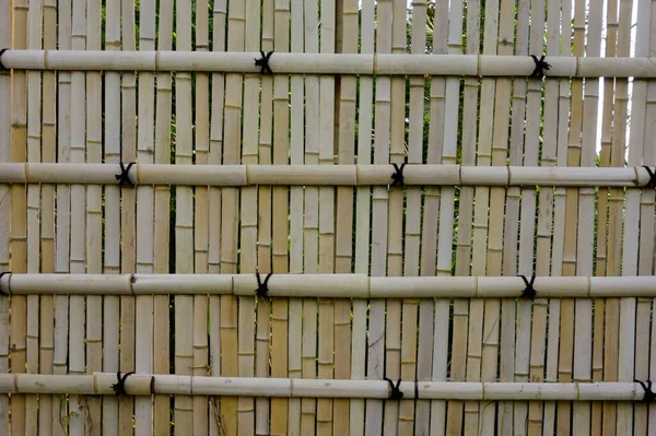 Ein Bambuszaun Mit Einem Natürlichen Muster Das Einzigartig Japan Und — Stockfoto