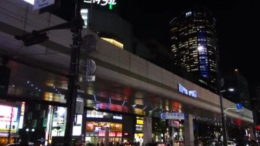 November 02, 2022: Japan, the world-famous Roppongi intersection in Tokyo, where the night view shines brilliantly and the cityscape is refreshing