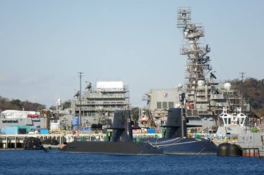  12 / 31 / 2024, Yokosuka, Kanagawa Bölgesi, Japonya, Yokosuka Limanı, deniz limanı turu için gidiş ve varış noktası                              