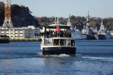  12 / 31 / 2024, Yokosuka Şehri, Kanagawa Bölgesi, Yokosuka Limanı Liman Gemisi                              