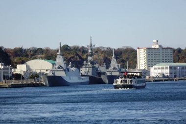  12 / 31 / 2024, Yokosuka Şehri, Kanagawa Bölgesi, Yokosuka Limanı Liman Gemisi                              