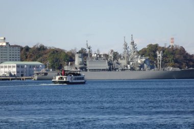  12 / 31 / 2024, Yokosuka Şehri, Kanagawa Bölgesi, Yokosuka Limanı Liman Gemisi                              