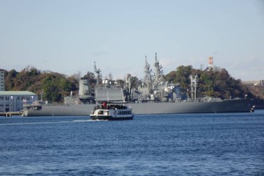  12 / 31 / 2024, Yokosuka Şehri, Kanagawa Bölgesi, Yokosuka Limanı Liman Gemisi                              