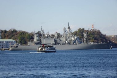  12 / 31 / 2024, Yokosuka Şehri, Kanagawa Bölgesi, Yokosuka Limanı Liman Gemisi                              