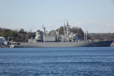 12 / 31 / 2024, Yokosuka, Kanagawa Bölgesi, Japonya, Yokosuka Limanı, deniz limanı turu için gidiş ve varış noktası                               