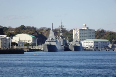 12 / 31 / 2024, Yokosuka, Kanagawa Bölgesi, Japonya, Yokosuka Limanı, deniz limanı turu için gidiş ve varış noktası                               