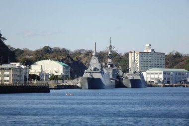 12 / 31 / 2024, Yokosuka, Kanagawa Bölgesi, Japonya, Yokosuka Limanı, deniz limanı turu için gidiş ve varış noktası                               