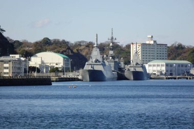 12 / 31 / 2024, Yokosuka, Kanagawa Bölgesi, Japonya, Yokosuka Limanı, deniz limanı turu için gidiş ve varış noktası                               