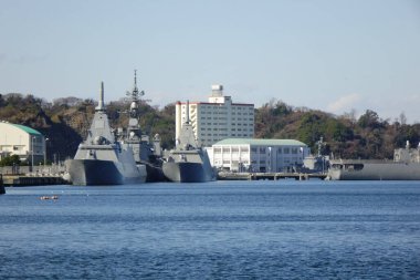   12 / 31 / 2024, Yokosuka, Kanagawa Bölgesi, Japonya, Yokosuka Limanı, deniz limanı turu için gidiş ve varış noktası                             
