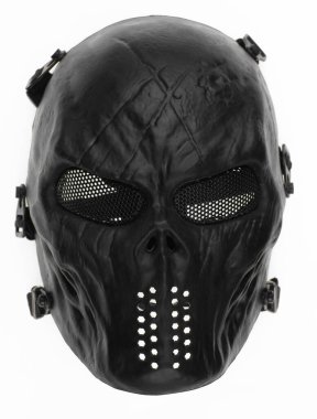 black monster mask isolated on white background