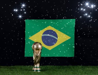 Flag of Brazil, football stadium