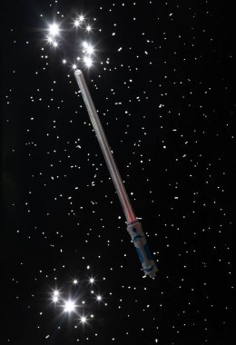 laser sword in outer space