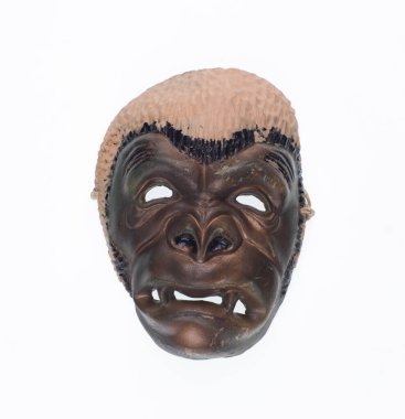 alien mask isolated on black background