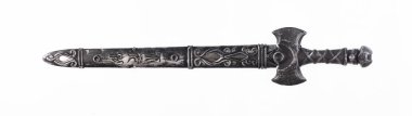 fantasy iron sword isolated on white background
