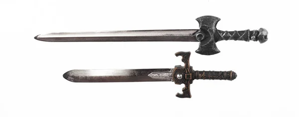 Fantasy Iron Sword Isolated White Background — Stok fotoğraf