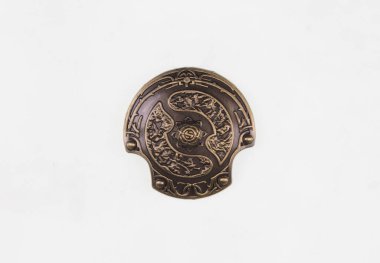 Kazak kalkanı beyaz arkaplanda izole edildi