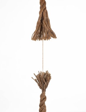 tearing rope isolated on white background