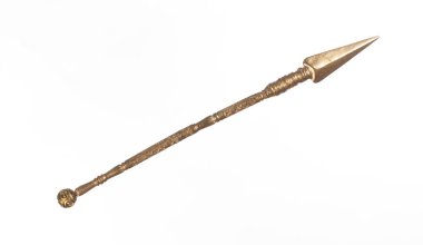 medieval gladiator spear isolated on white background