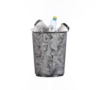 metal office waste paper bin