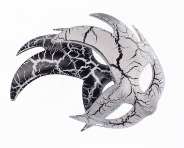 abstract black and white carnival mask isolated on white background