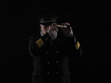 portrait of an old bearded ship captain