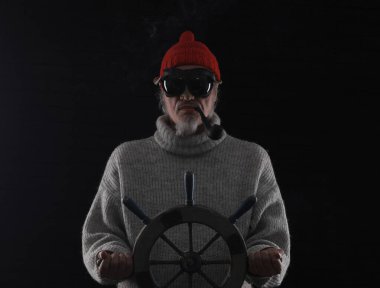 portrait of an old bearded ship captain