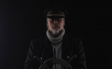 portrait of an old bearded ship captain